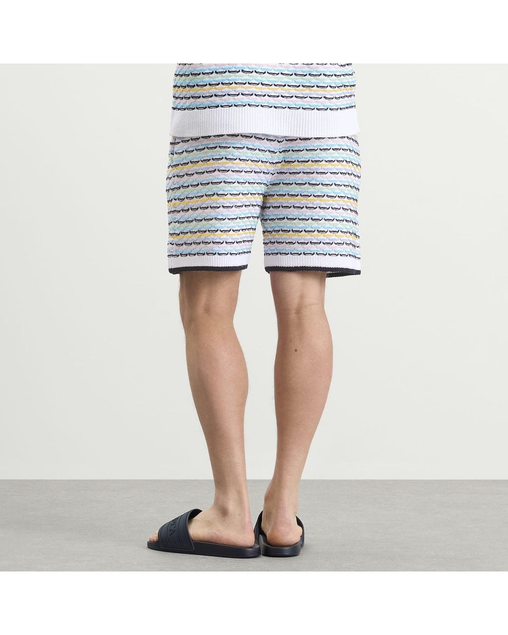Casablanca Blue Tuck Stitch Shorts for men