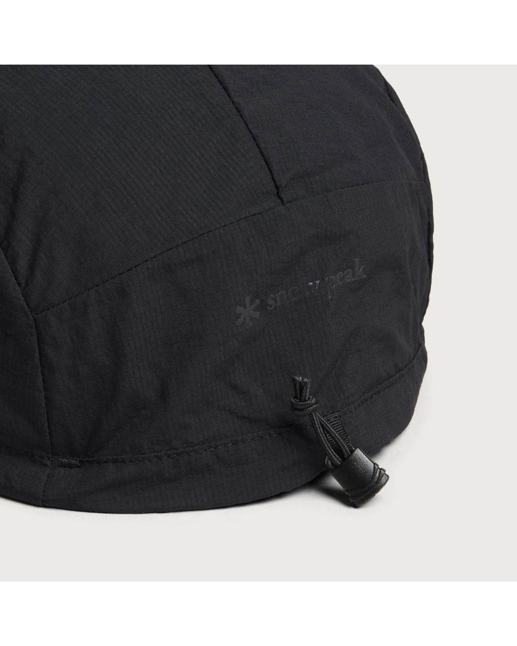 Snow Peak Black Nylon Double Rip Cap for men