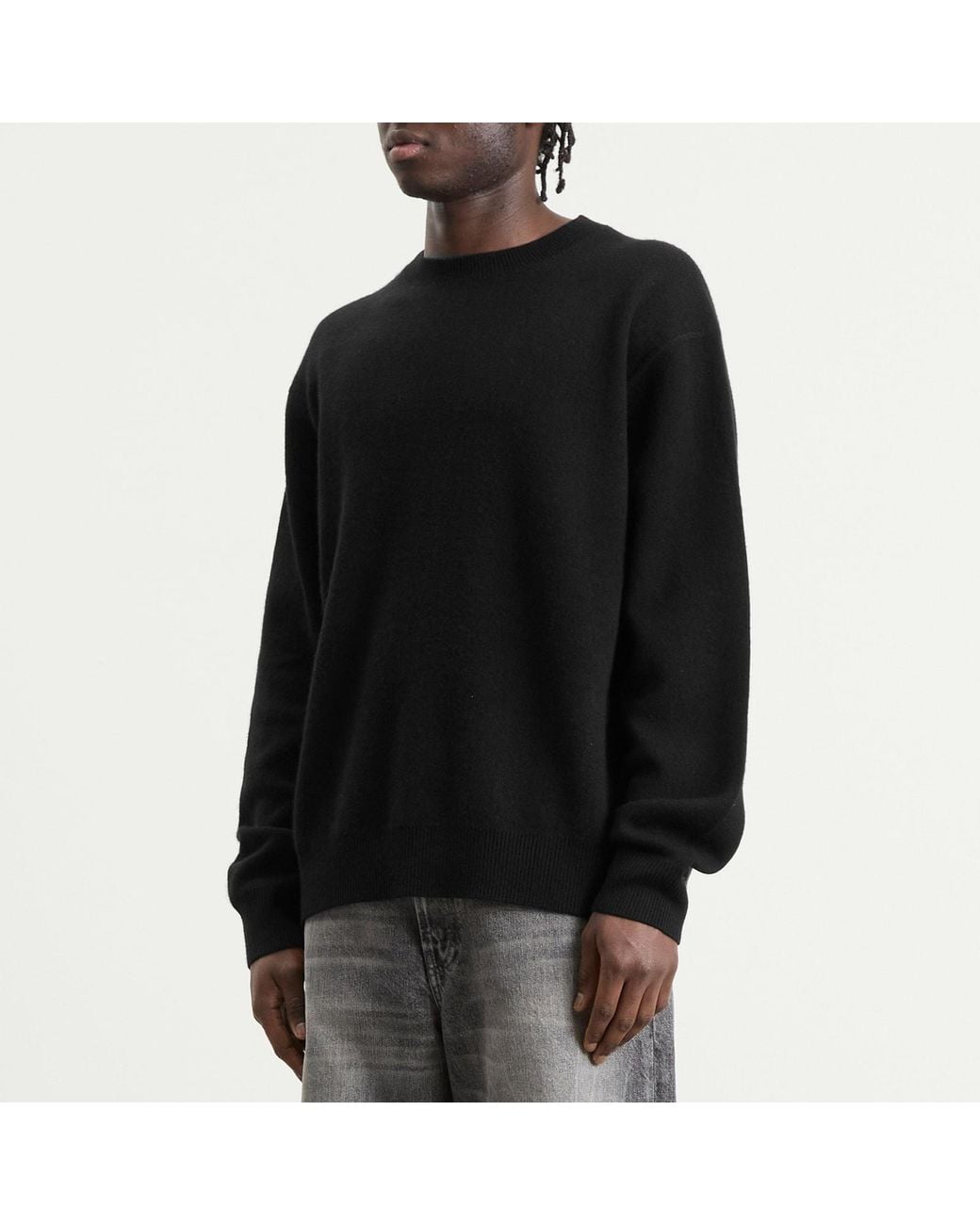 Acne Black Cashmere Crew Neck for men