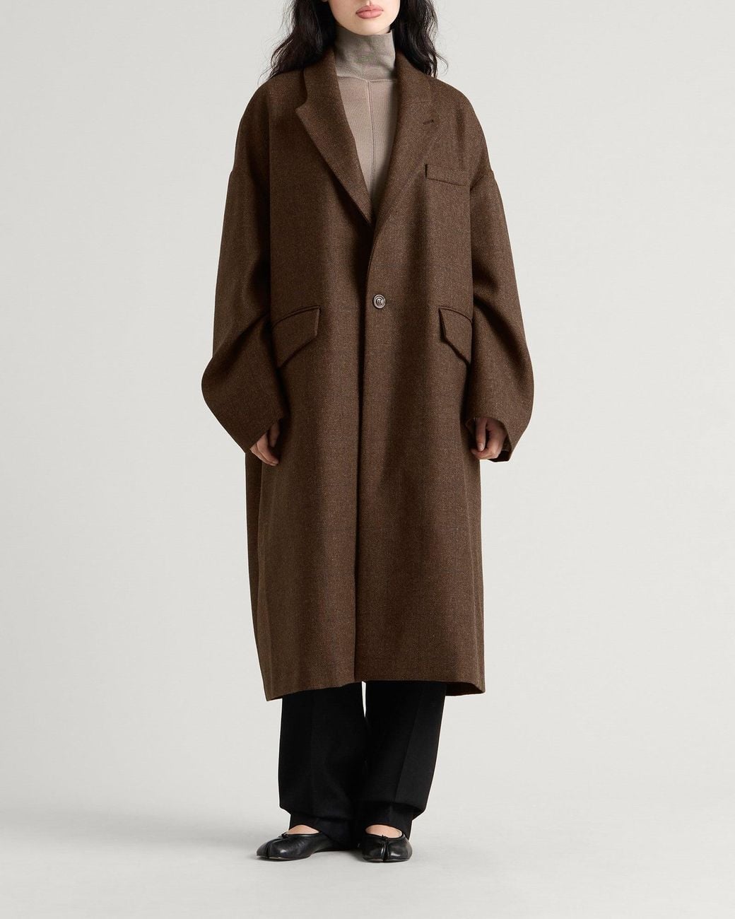 Maison Margiela Brown Oversized Cocooning Coat Jacket