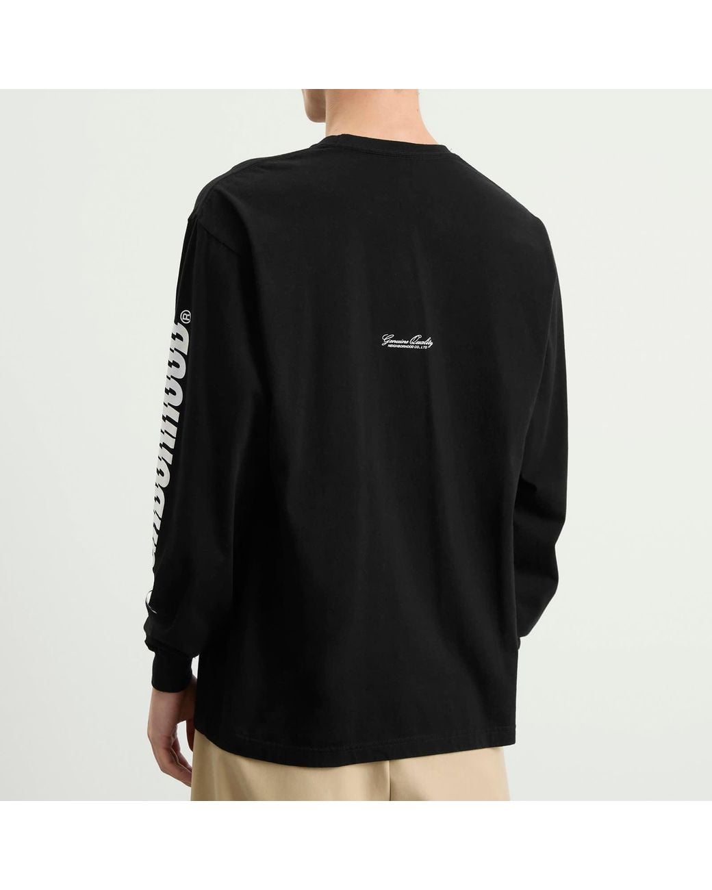 Neighborhood Ls-1 Distorted Logo Long Sleeve T-Shirt in Black for Men ...