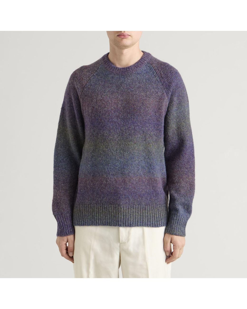 Les Deux Blue Gradient Round Neck Jumper for men