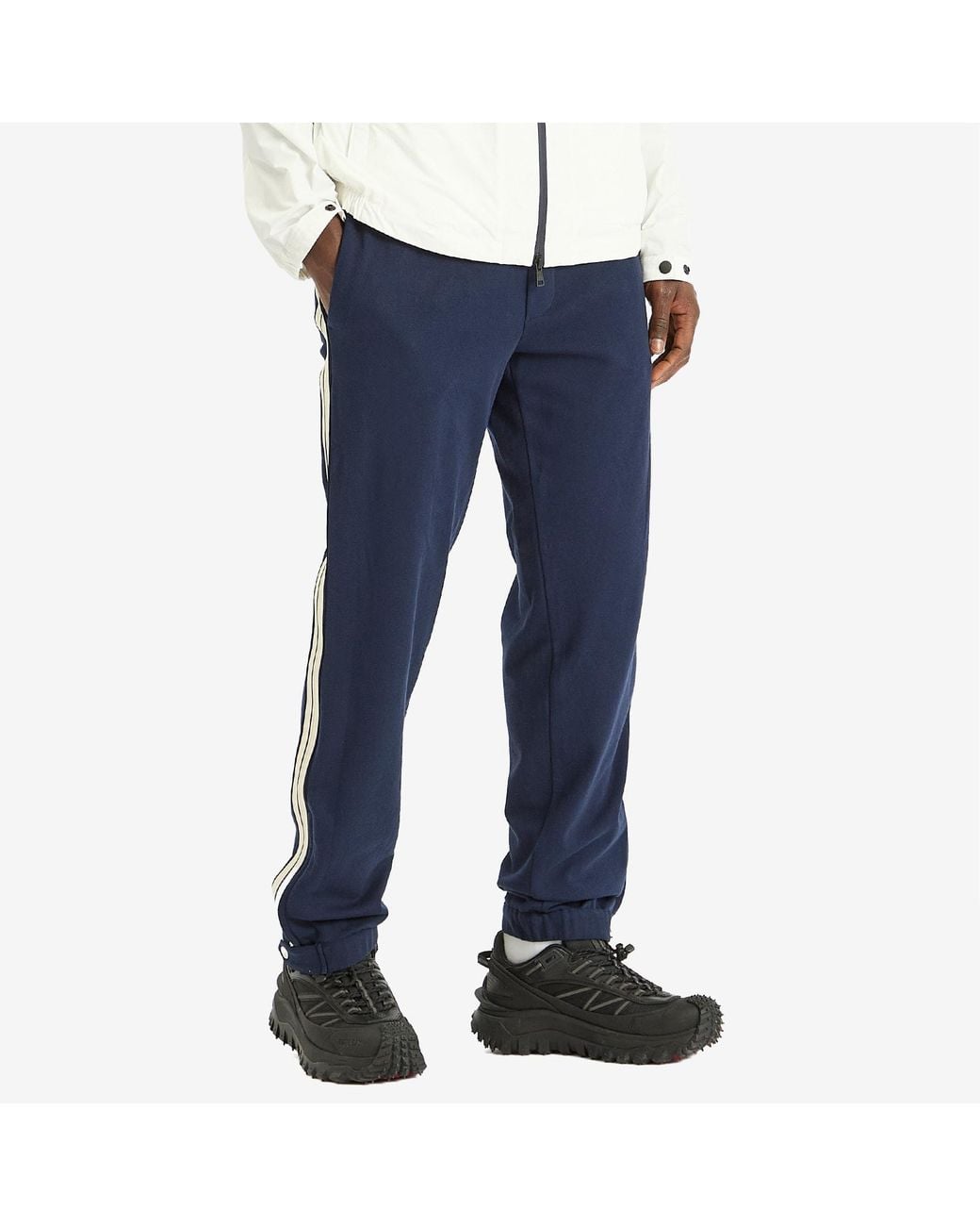 Moncler Blue Logo Cotton Sweat Pants for men