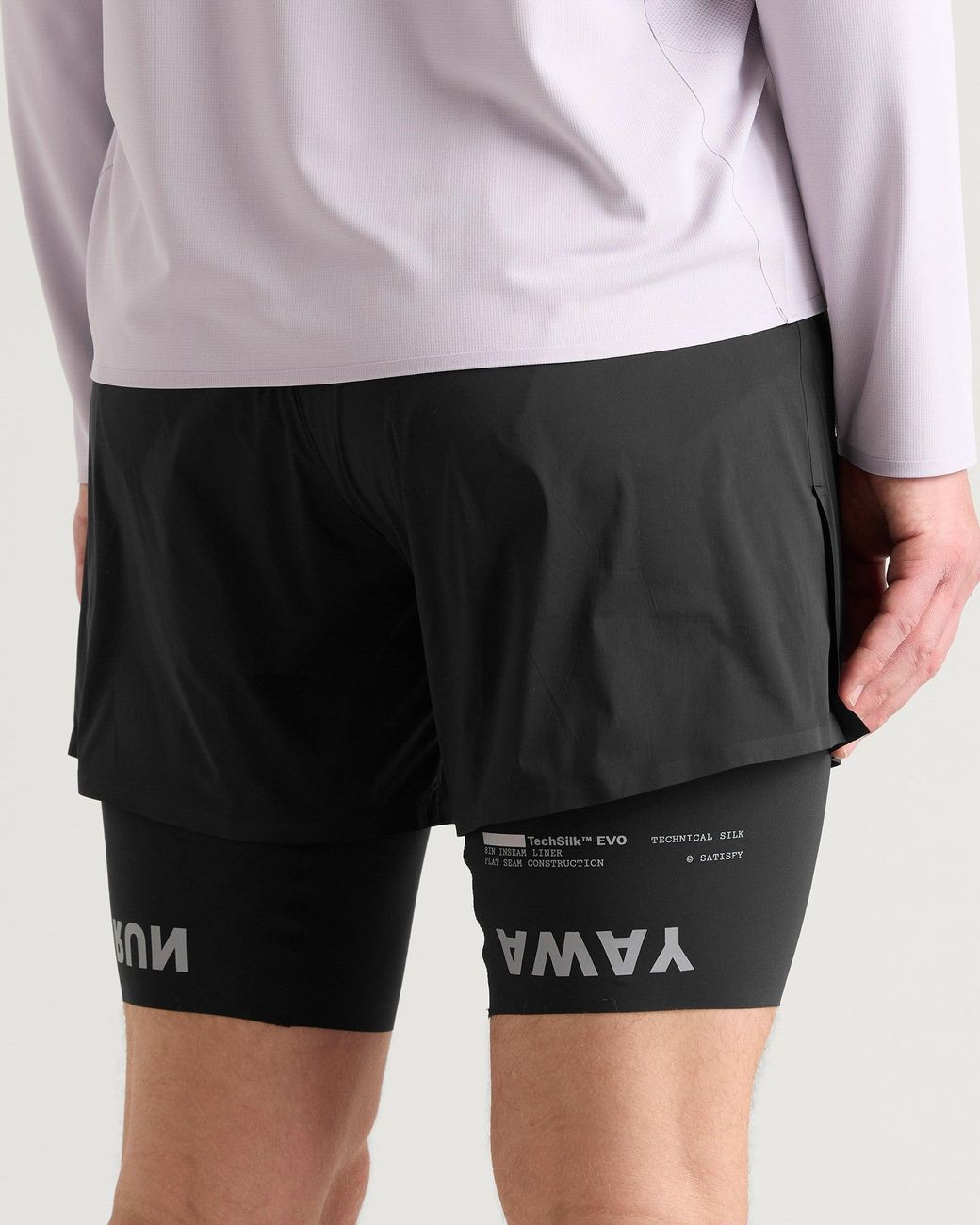 Satisfy Black Techsilk 8" Shorts for men