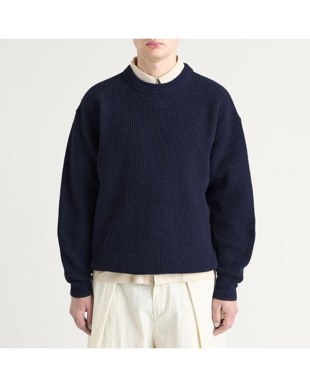 FRIZMWORKS Blue Patch Round Pullover Knit for men