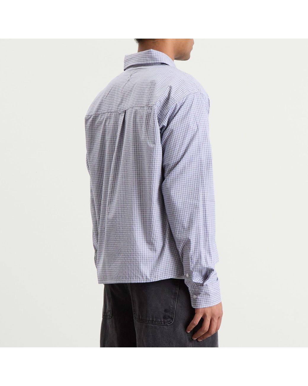About Blank Blue End. X Check Shirt for men
