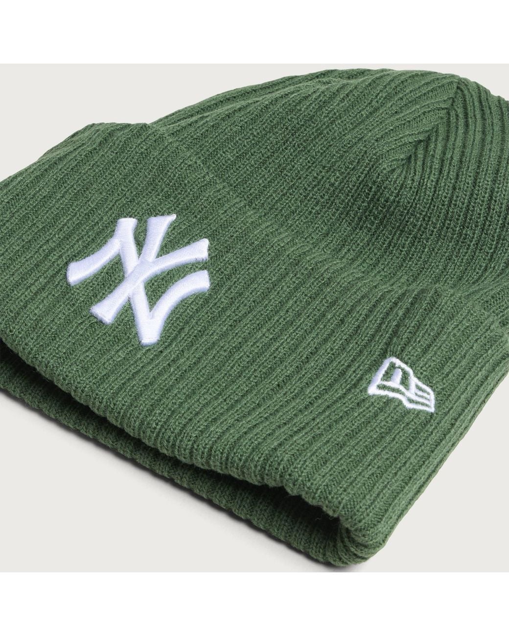 KTZ Green New York Yankees Wide Cuff Beanie Hat