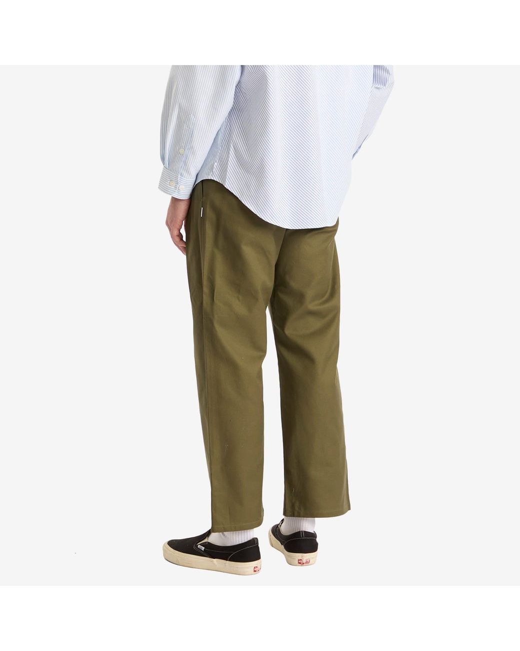 WTAPS Two Tuck Wide Trousers in Green for Men | Lyst