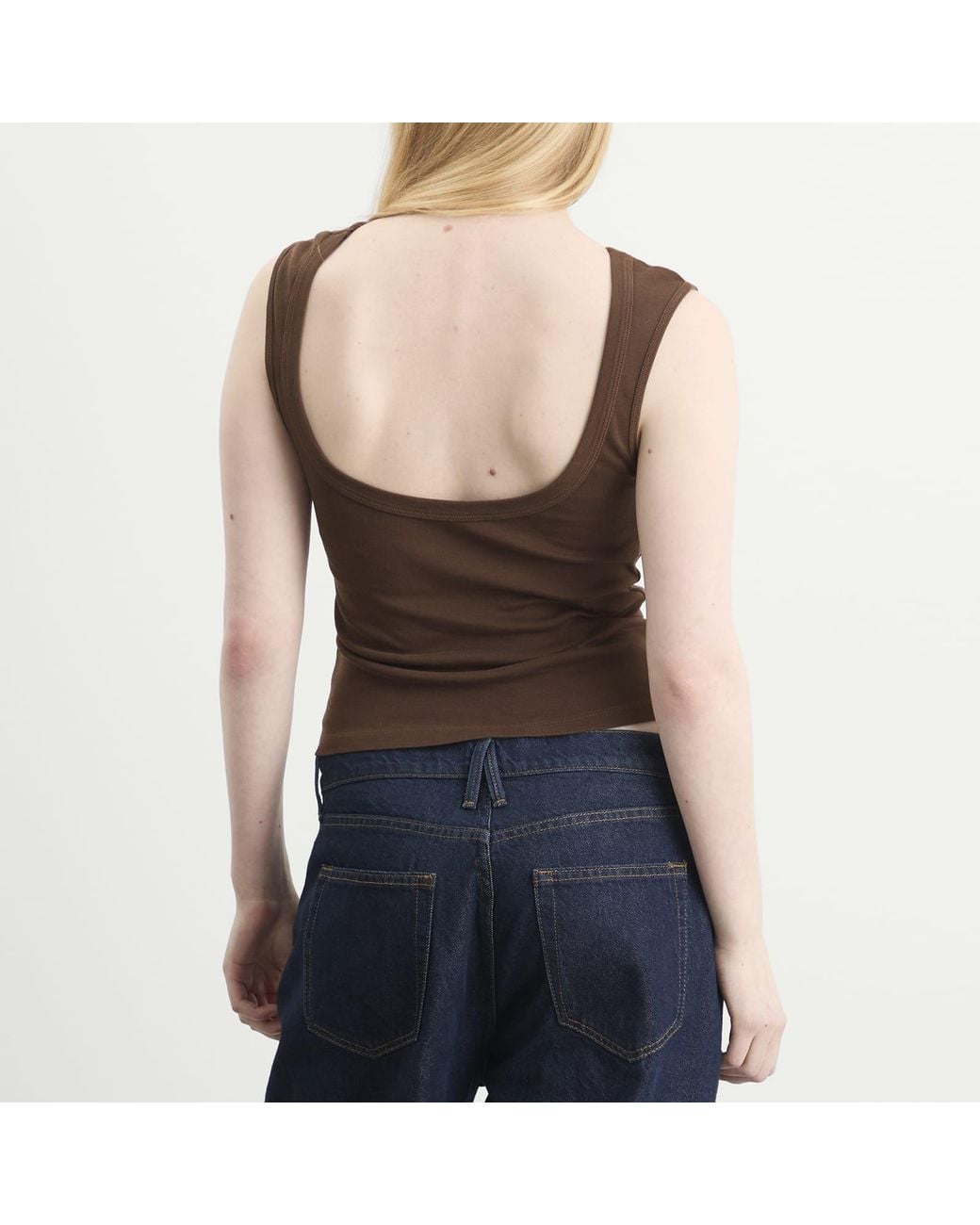 St. Agni Brown Organic Cotton Ballerina Top