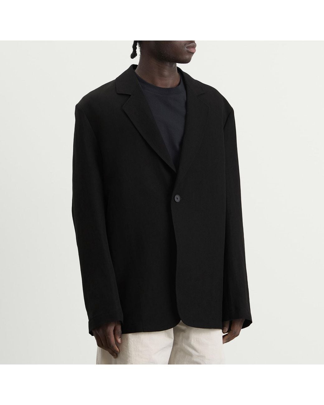 Studio Nicholson Black Denson Single Breasted Blazer for men