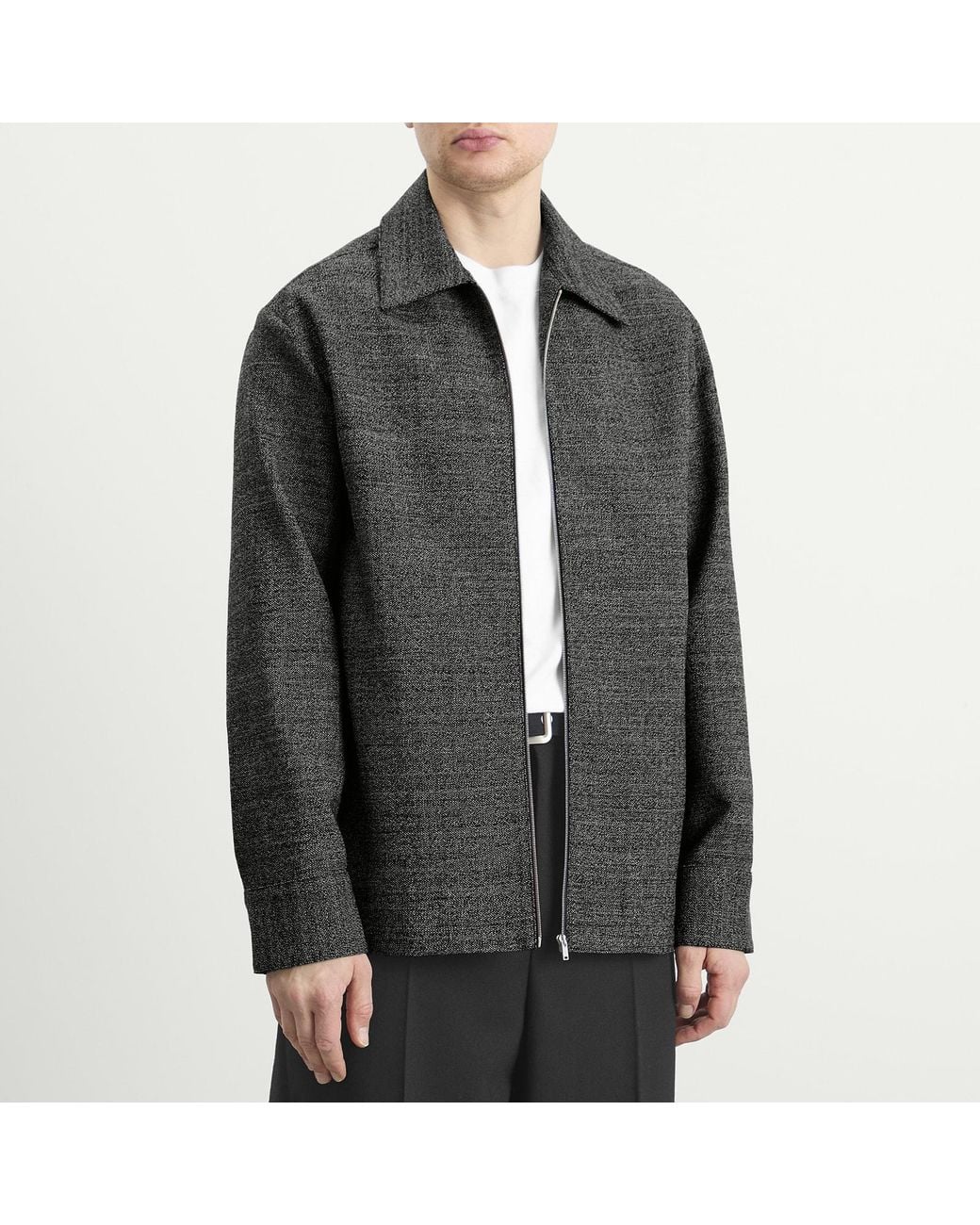 Jil Sander Gray Zip Outershirt for men