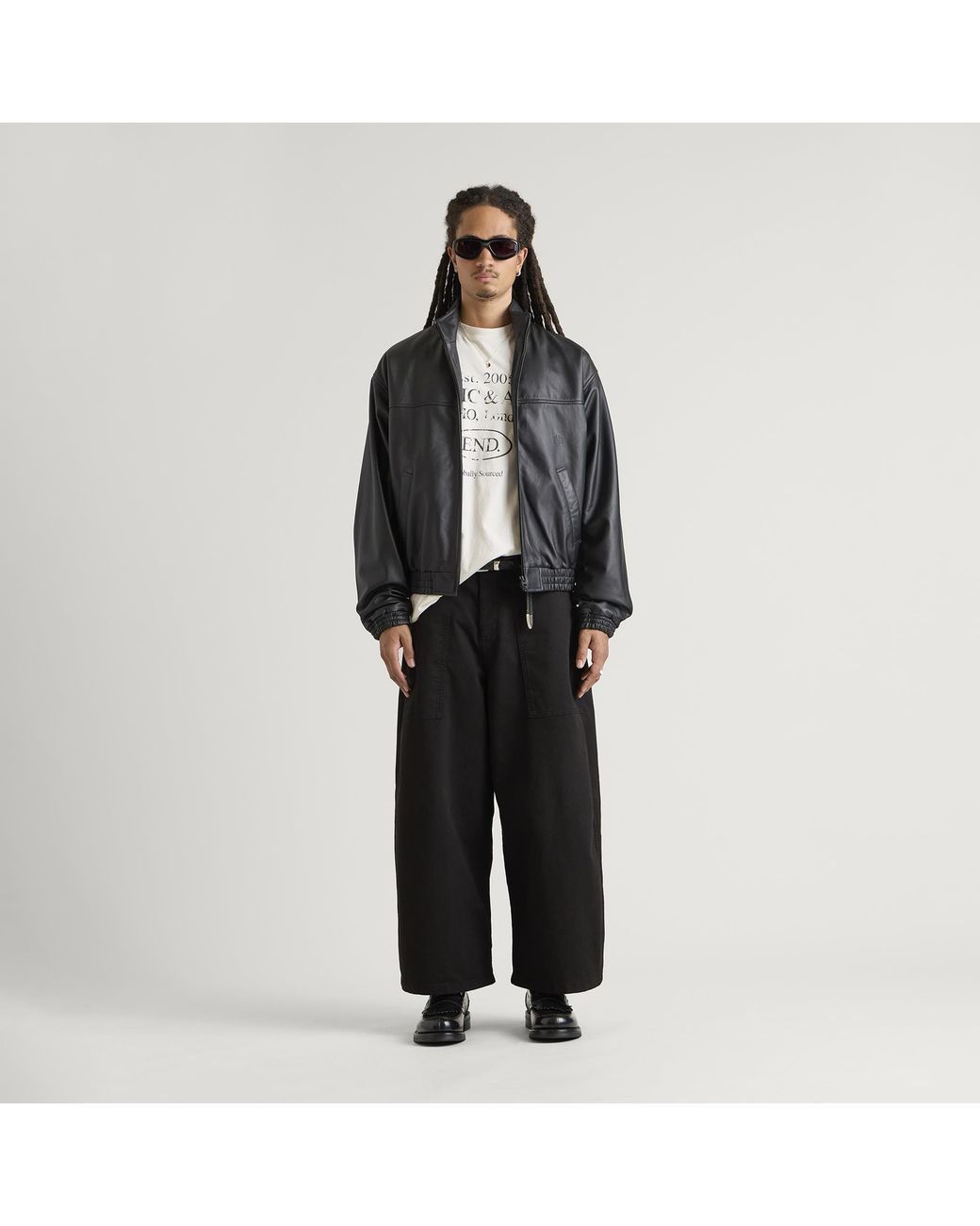 END. Black Lane Leather Jacket