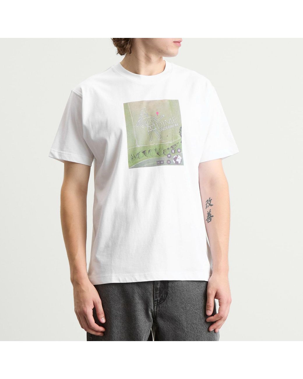Dime White Gps T-Shirt for men