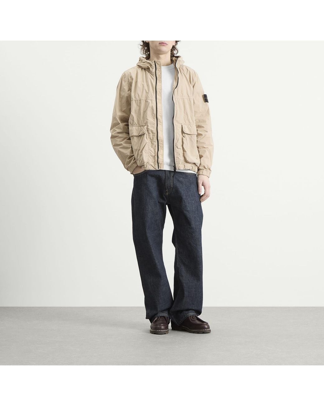 Stone Island Natural Nylon Smerigliato-Tc Short Parka Jacket for men