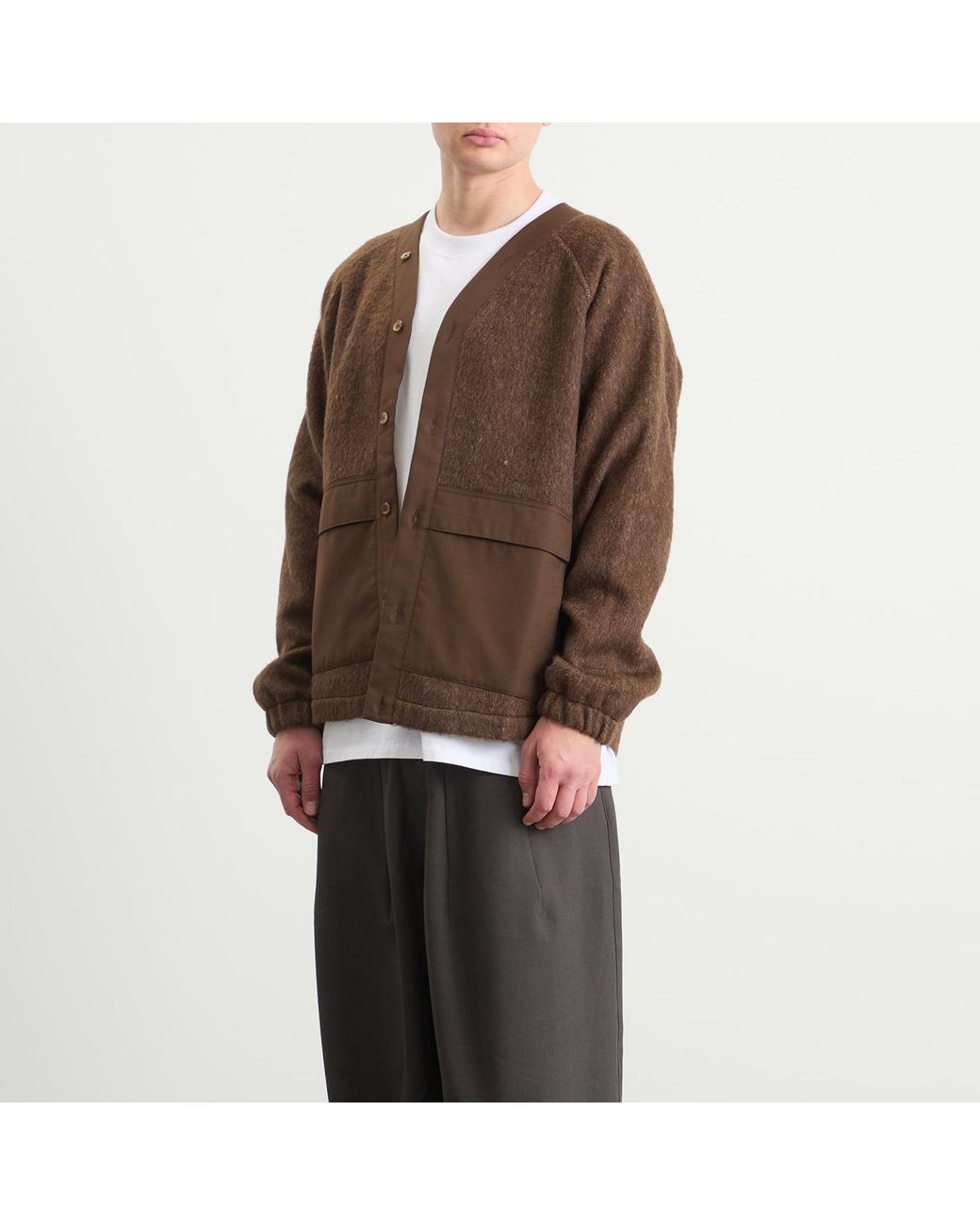 Merely Made Brown Berkut Cardigan for men