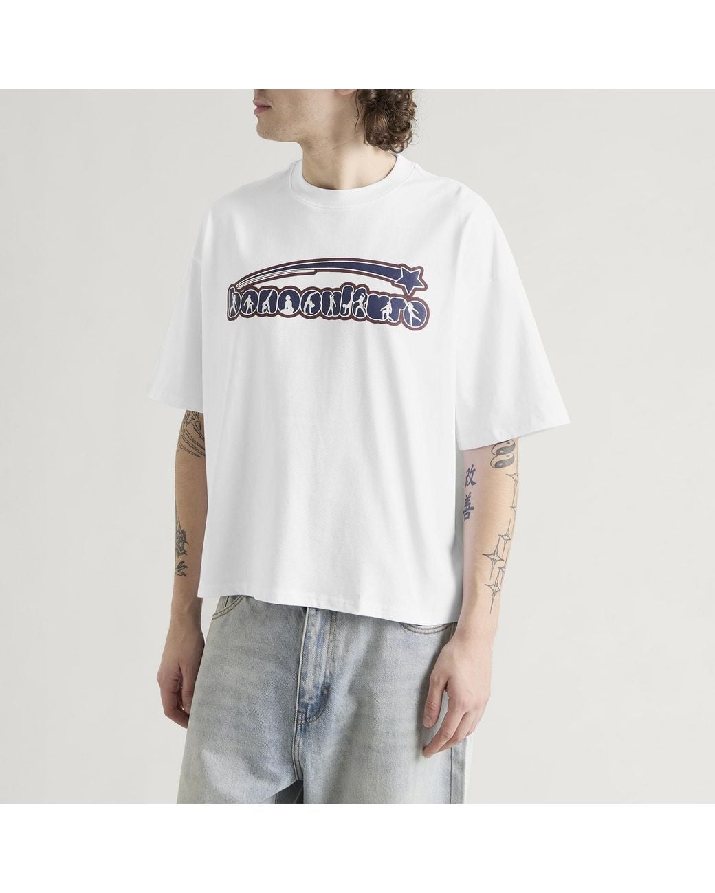 Bene Culture White Navystar T-Shirt for men