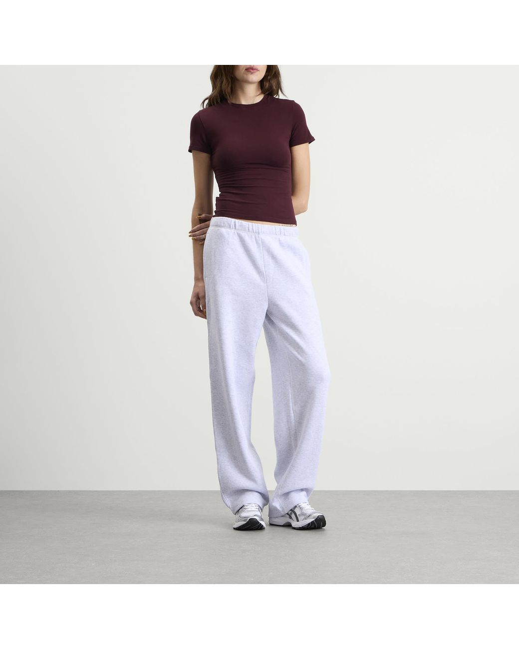 Skims Purple Cotton Jersey T-Shirt