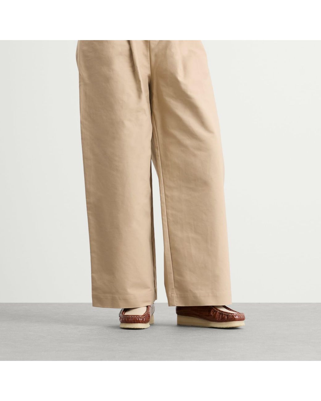 Clarks Brown Croc Patent Wallabee Boot