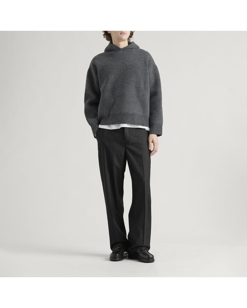MKI Miyuki-Zoku Gray Double Knit Hoody for men