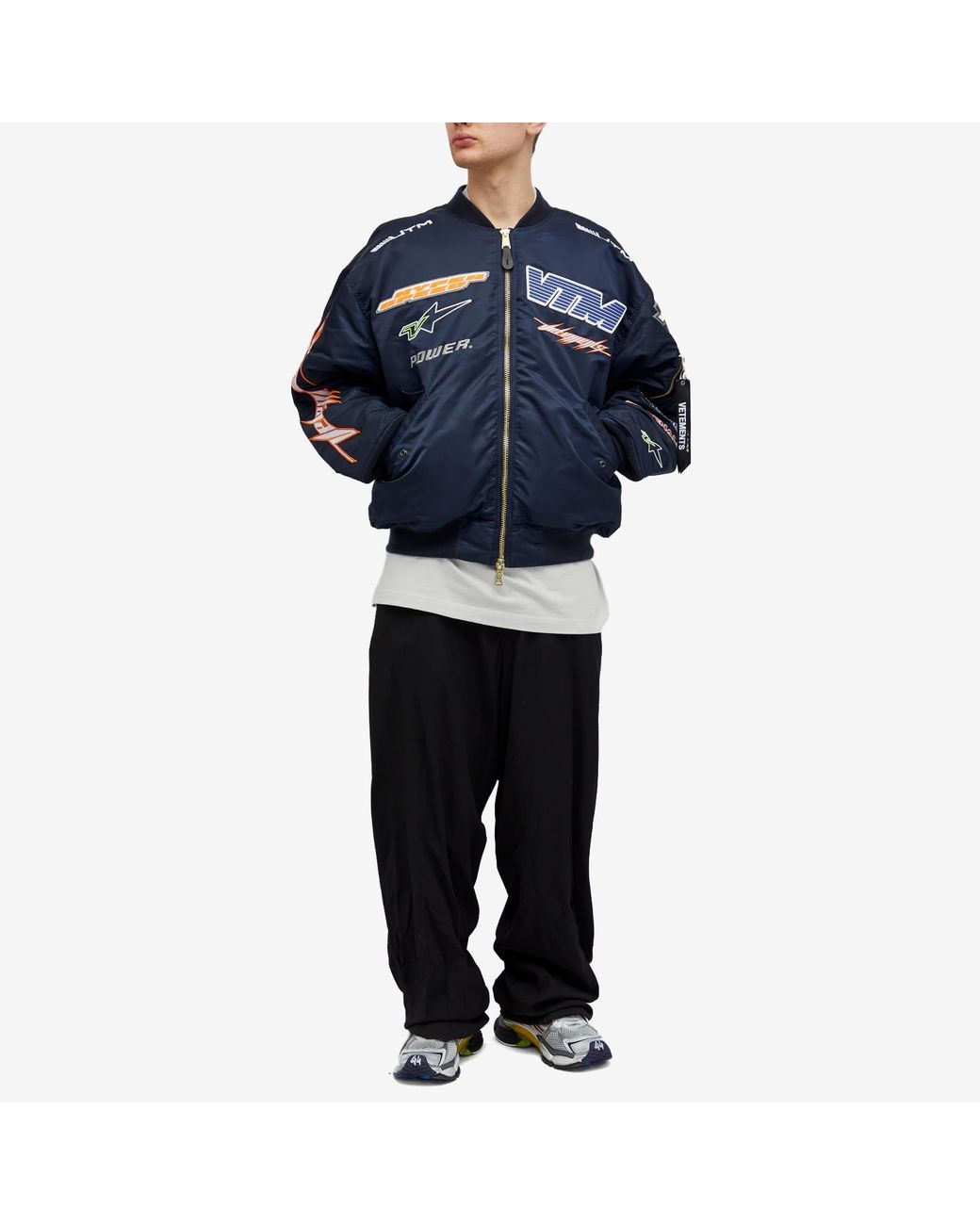 Vetements Racing Bomber Jacket in Blue for Men | Lyst UK