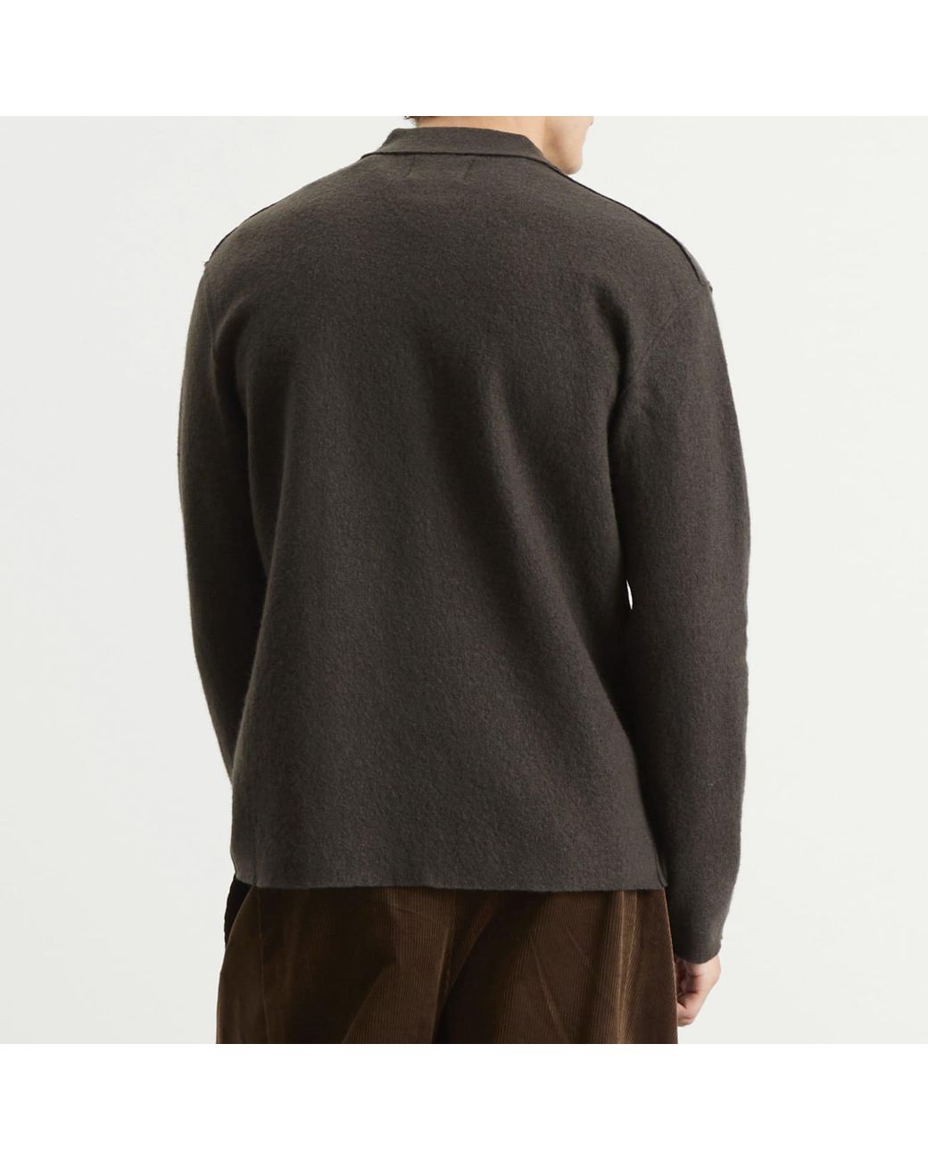 NN07 Black Jonas Boiled Wool Overshirt for men