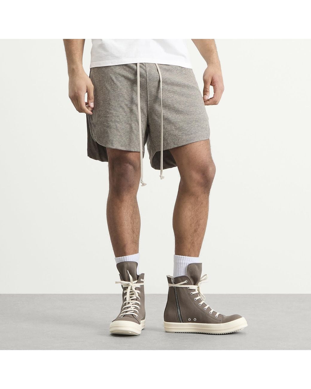 Rick Owens Gray Melange Boxer Shorts for men