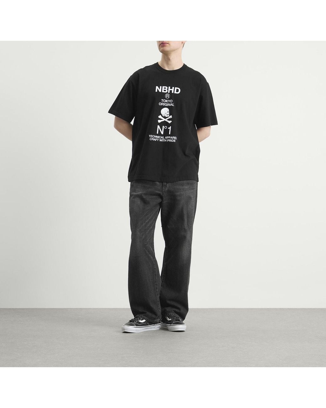 Neighborhood Black Ss-8 T-Shirt for men