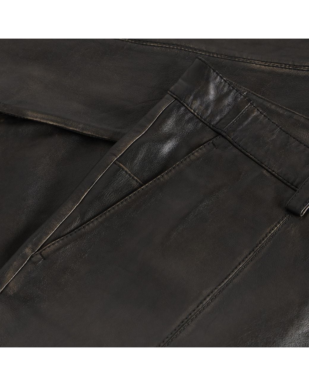 Samsøe & Samsøe Gray End. X Savalentin Leather Trousers for men