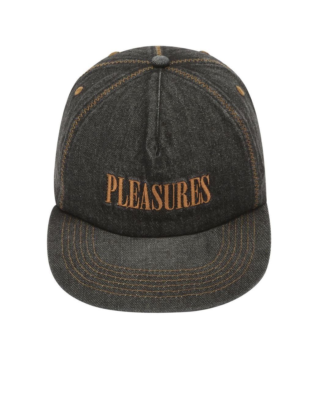 Pleasures Black Zig Zag Denim Cap for men