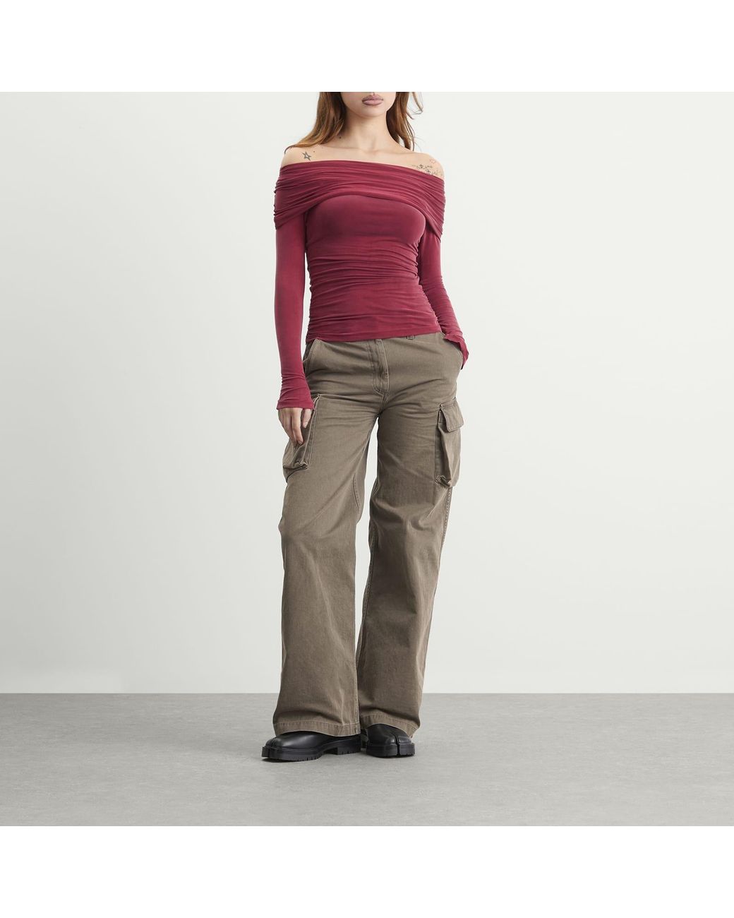 Peachy Den Purple The Kylie Cold Shoulder Top
