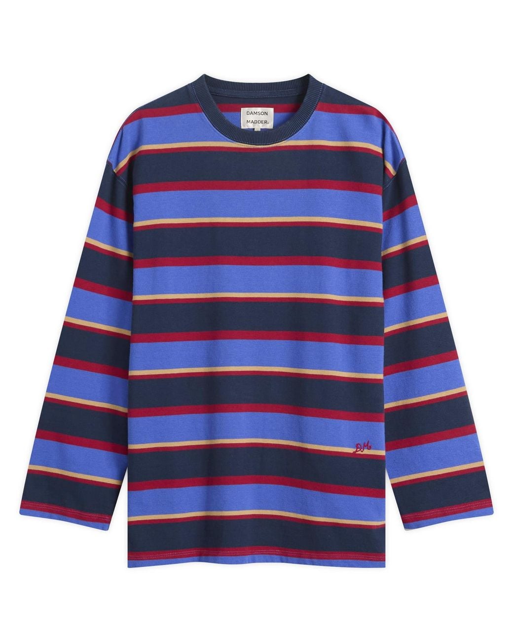 Damson Madder Blue Ali Long Sleeve Stripe T-Shirt