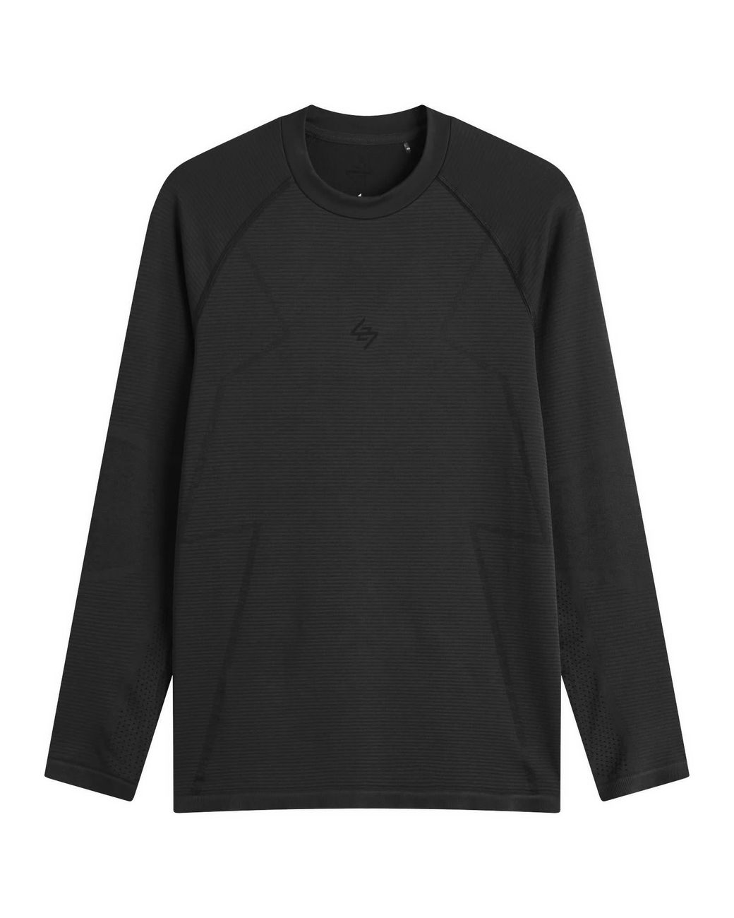 REPRESENT 247 Black Seamless Long Sleeve Top for men