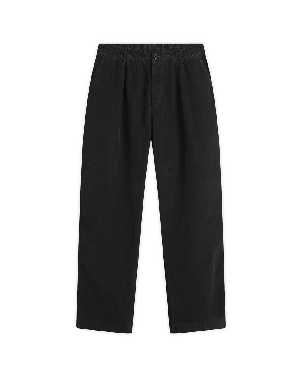 Universal Works Gray Cat Cord Pleated Track Pant for men