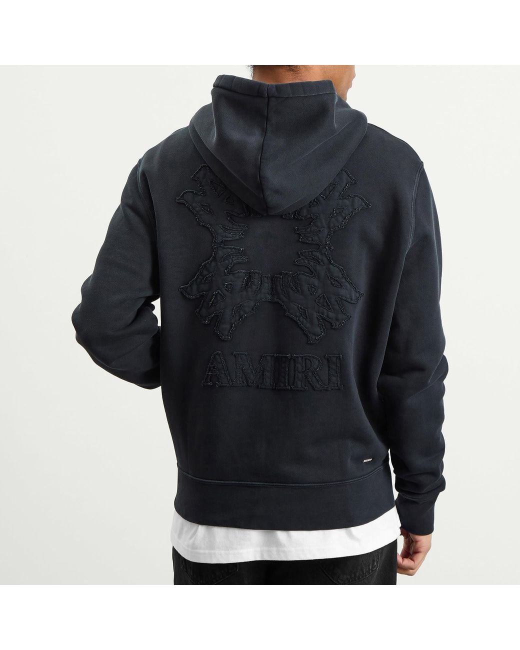 Amiri Black Ma Quad Zip Hoodie for men
