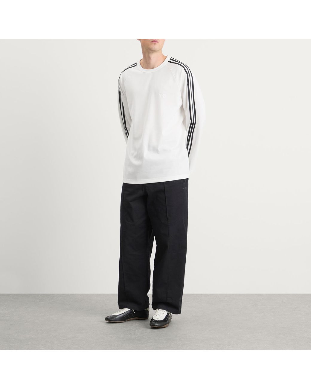 Y-3 White Wire Three Stripe T-Shirt for men