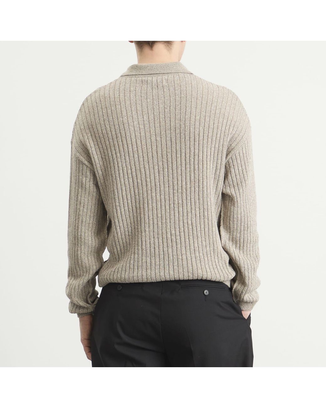 mfpen Natural Grain Digit Polo Knit for men