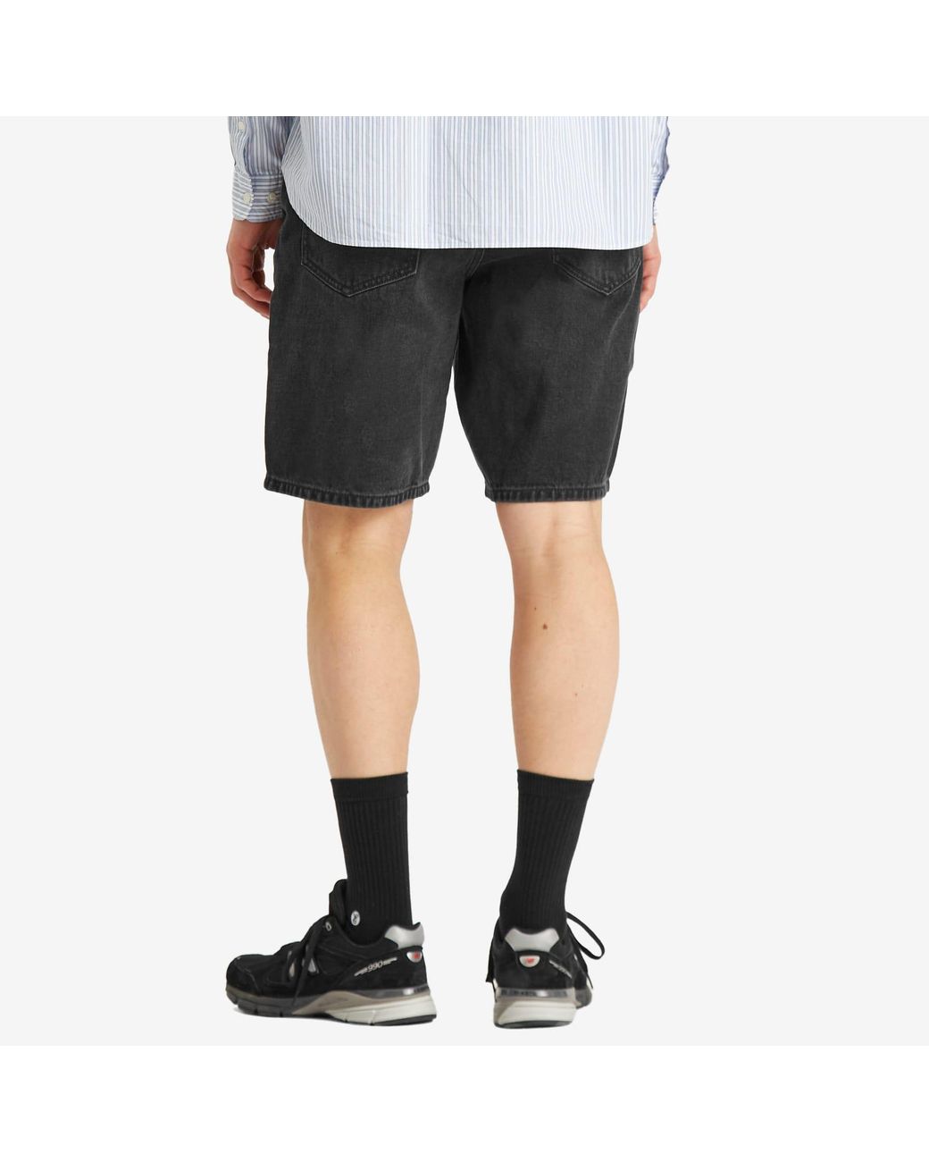 Thisisneverthat Gray Washed Denim Short for men