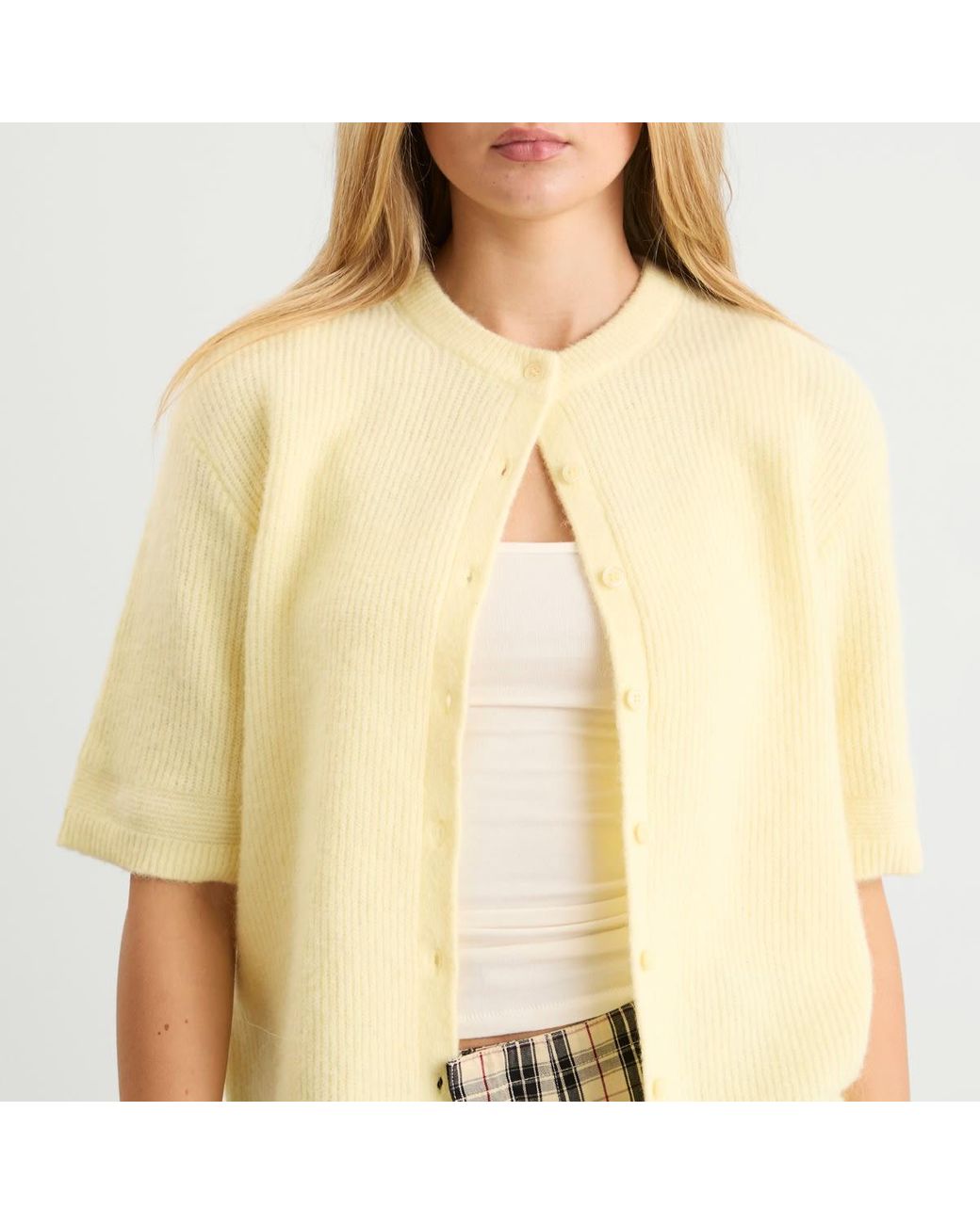 Samsøe & Samsøe Yellow Saanouria Shorts Sleeve Cardigan