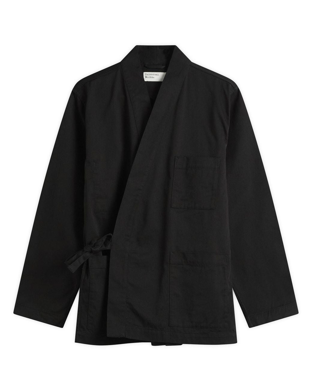 Universal Works Black Twill Kyoto Work Jacket for men
