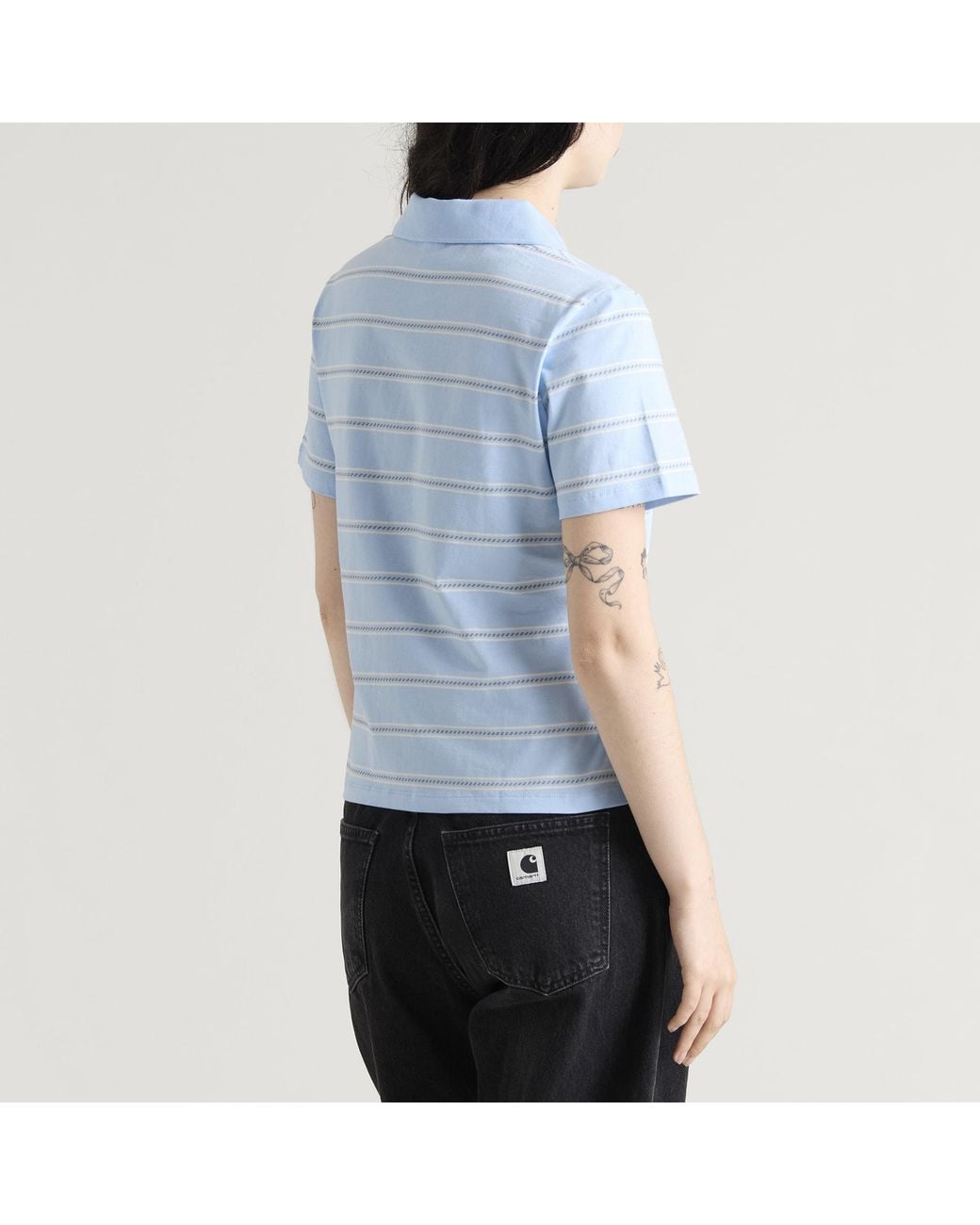 Adidas Blue Stripe Polo