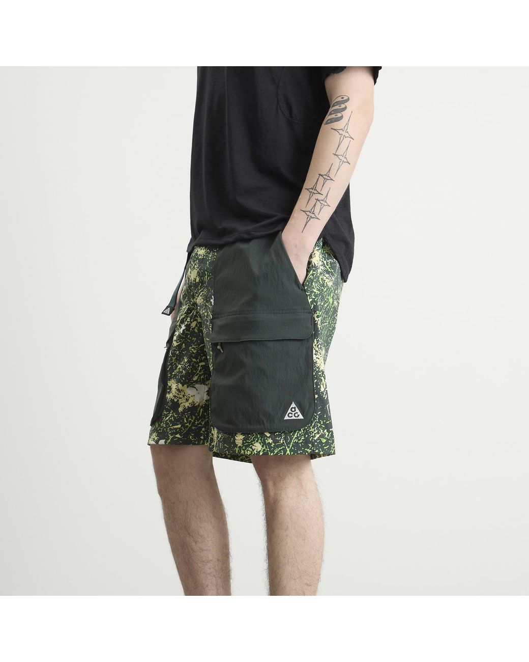 Nike Green Acg All Over Print Smith Summit Short for men