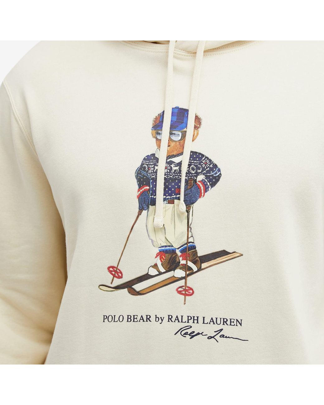 Polo Ralph Lauren Skiing Bear Hoodie in White for Men Lyst UK