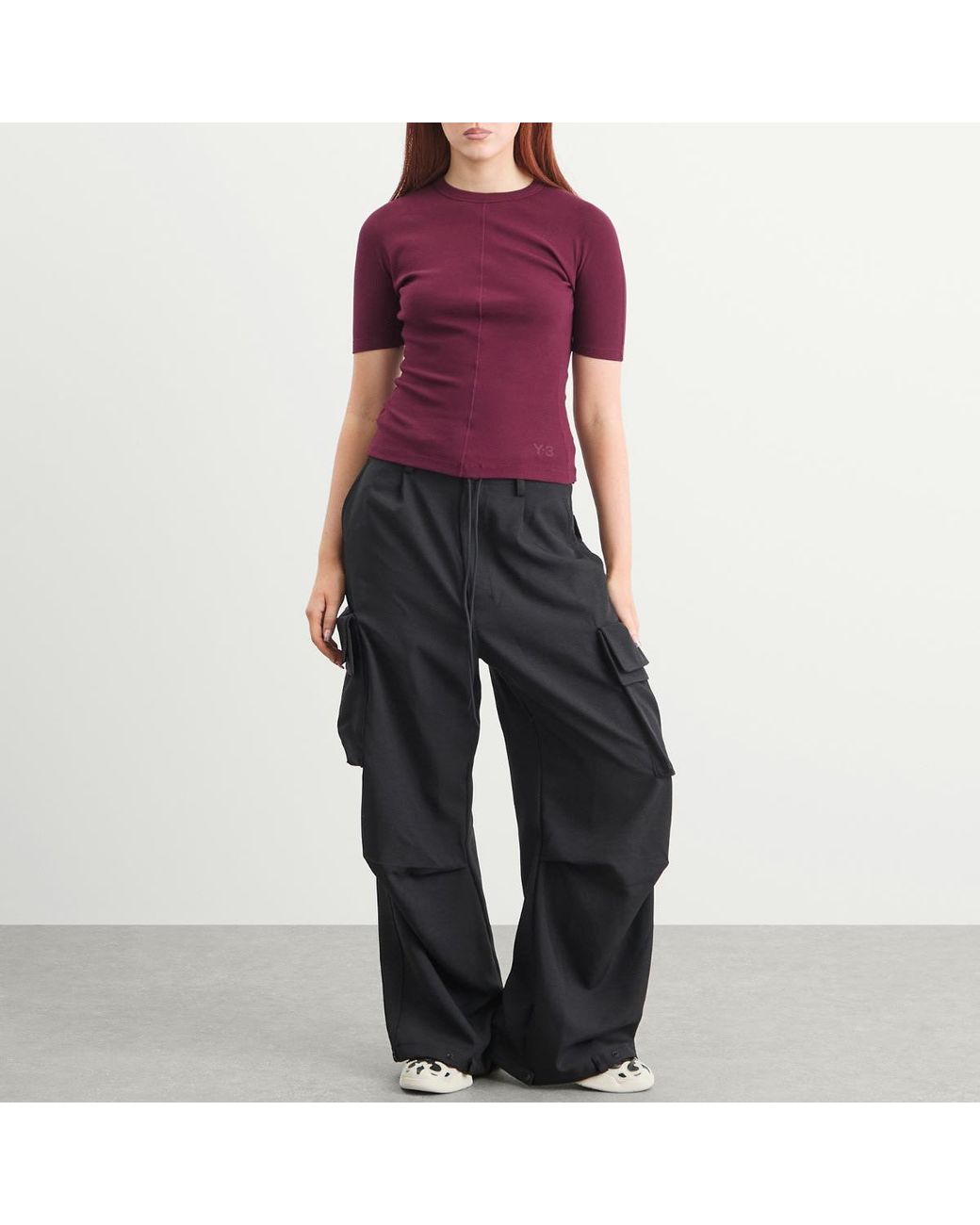 Y-3 Purple Fitted T-Shirt