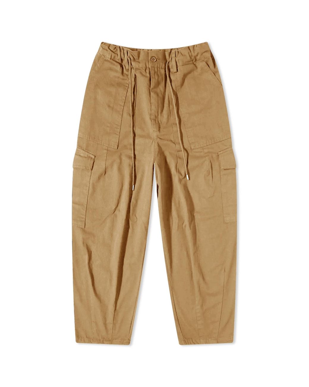 FRIZMWORKS Twill Cargo Balloon Pants in Natural for Men | Lyst UK