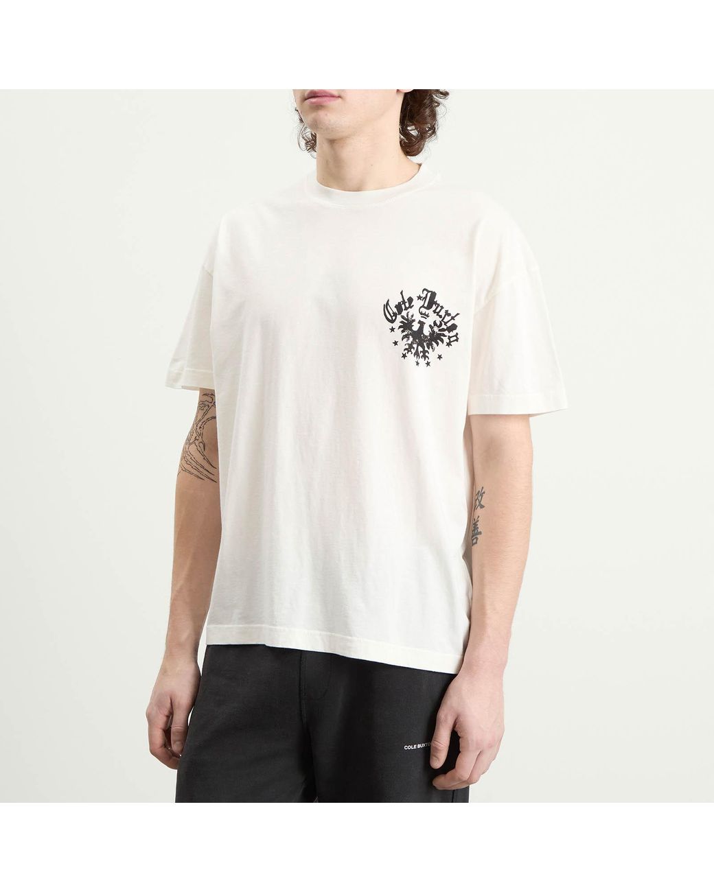 Cole Buxton White Vulture Emblem T-Shirt for men