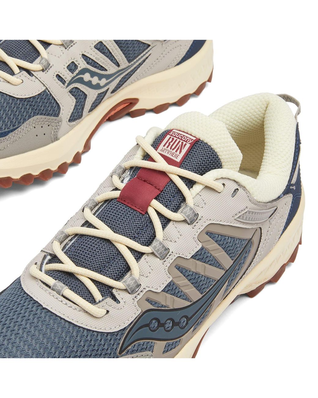 Saucony Grid Peak trainers in tan and chino green