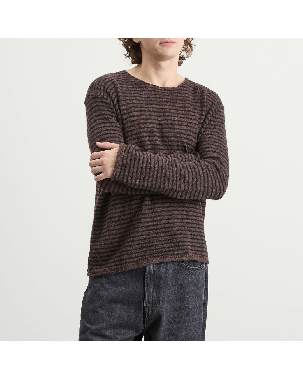 Our Legacy Brown Rigid Alpaca Jumper for men