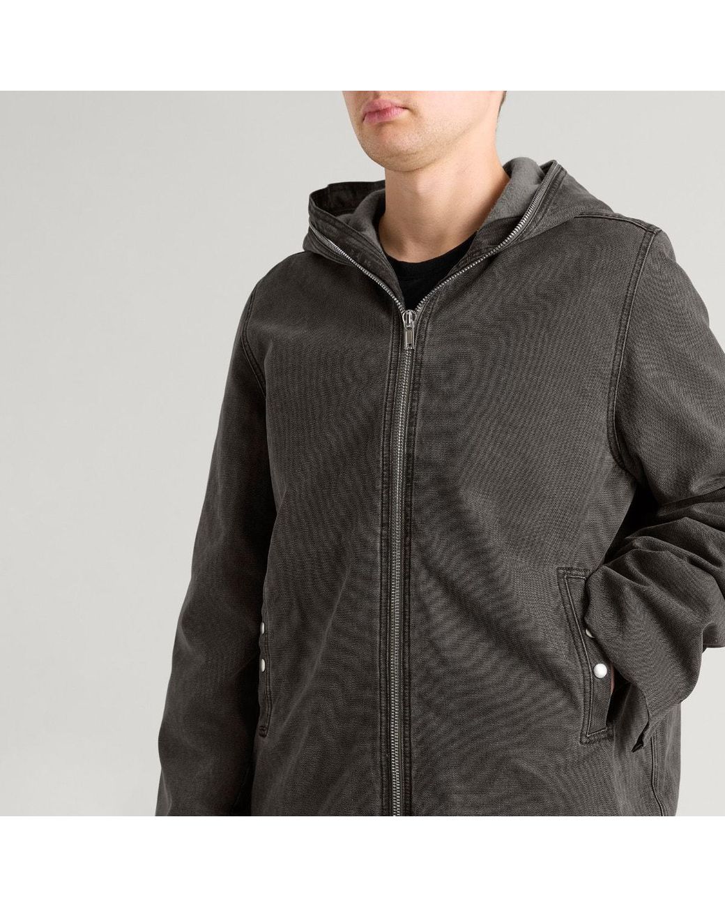 Rick Owens Gray Gimp Zipfront Jacket for men