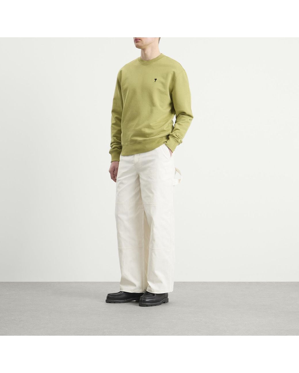 AMI White Worker Trousers for men