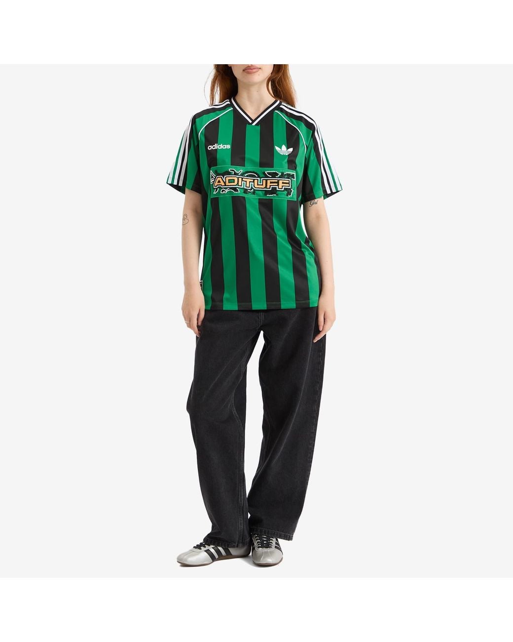 Adidas Green Striped Jersey